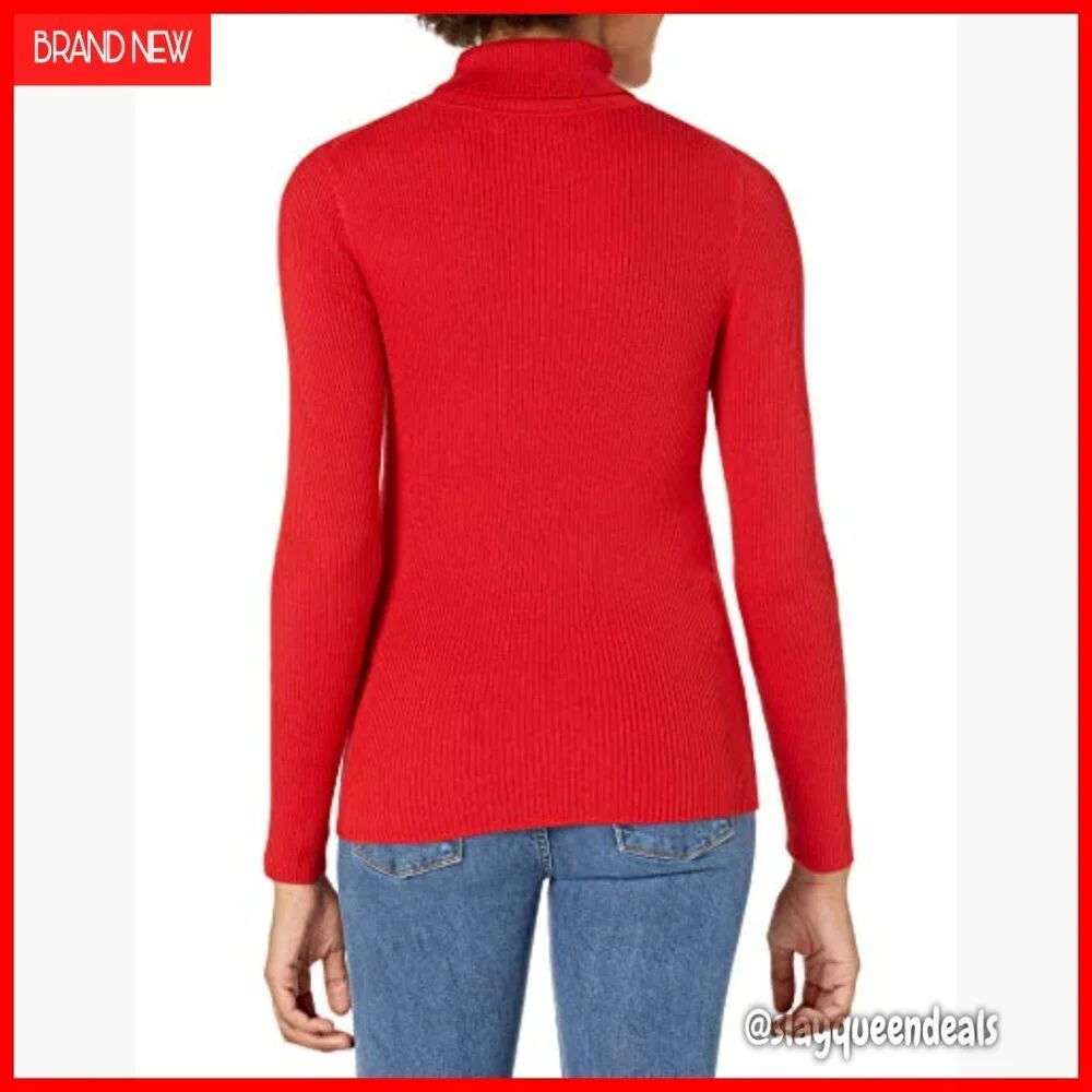Slim Fit Long Sleeve Turtleneck Sweater Lightweight Ribbed Pullover